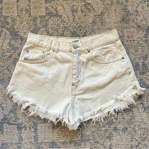 Pull&Bear White Denim Shorts